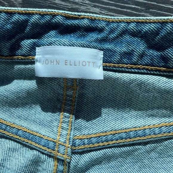 NWT JOHN ELLIOTT STELLA HIGH RISE AND STRAIGHT FAIRFAX JEANS SIZE 25 LIGHT DENIM - Picture 10 of 13